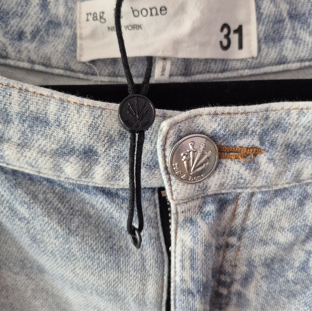 Rag & Bone Miramar Sweatpant Jeans With Belt Loops, Button, Zipper Size 31